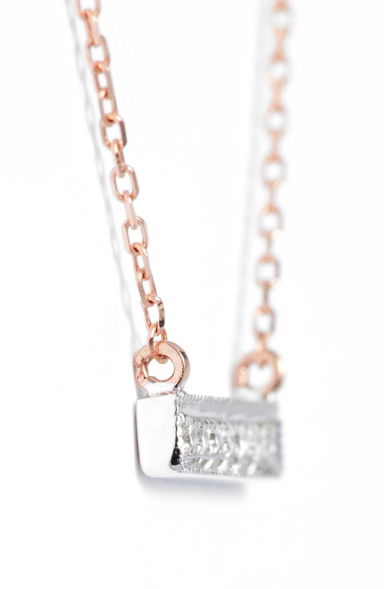 Dana Rebecca Designs 'Sylvie Rose' Diamond Bar Pendant Necklace, Alternate, color, Rose Gold