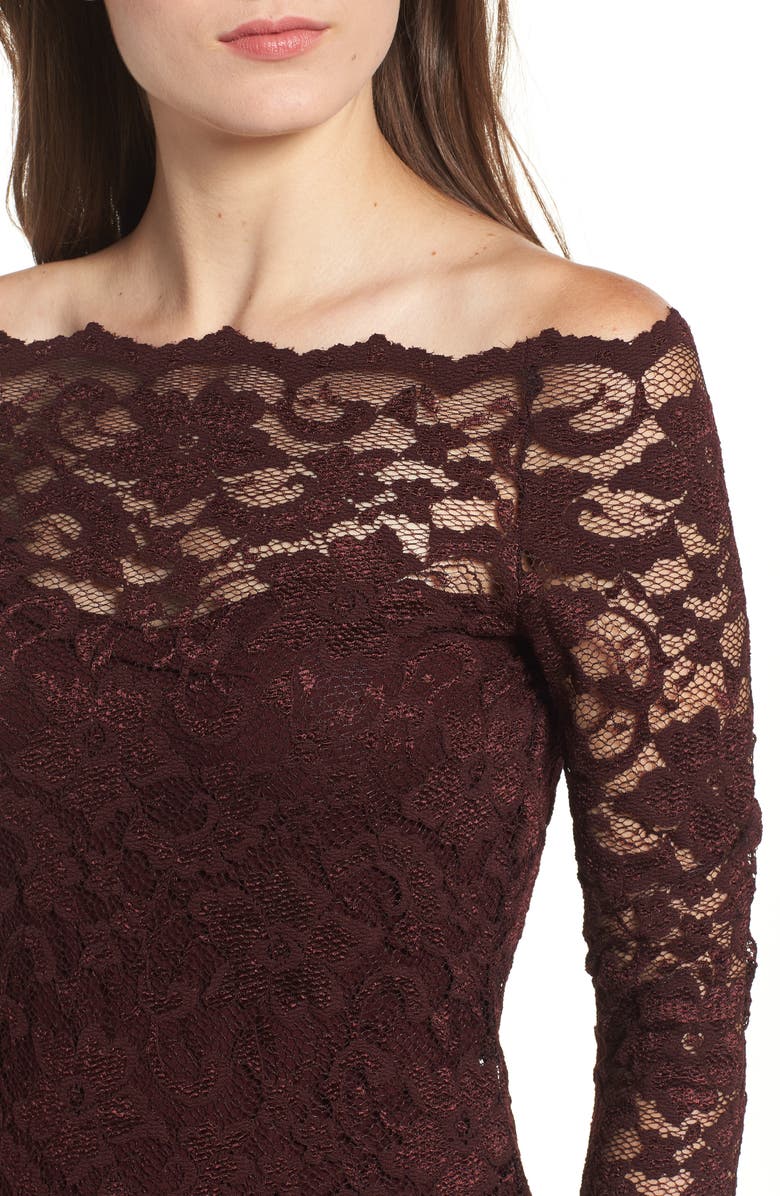 Bailey 44 Black Site Off the Shoulder Lace Top, Alternate, color, 