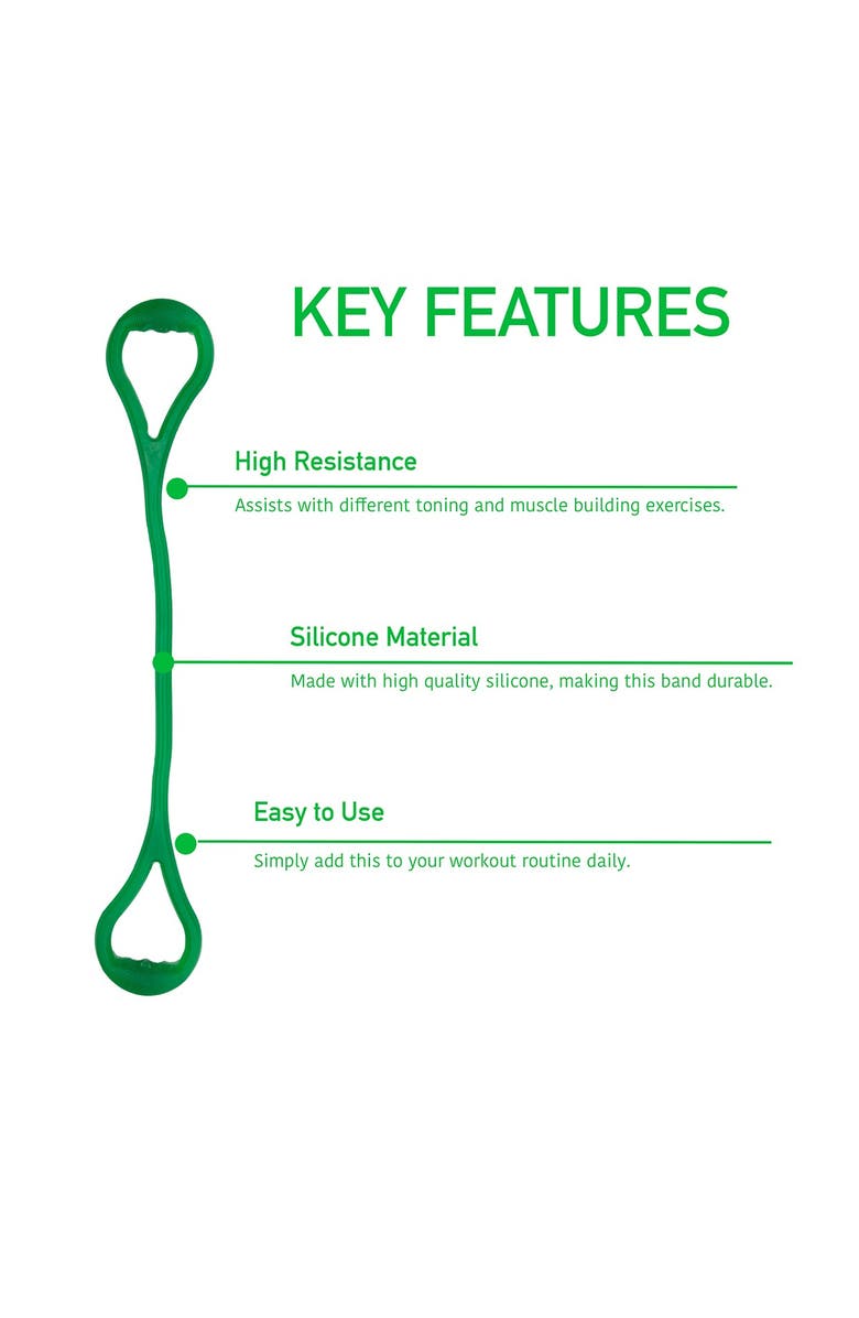 MIND READER X Shape Chest Expander Rubber Resistance Band, Main, color, 