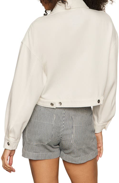 Sanctuary Paperboy Crop Jacket In Bleached White
