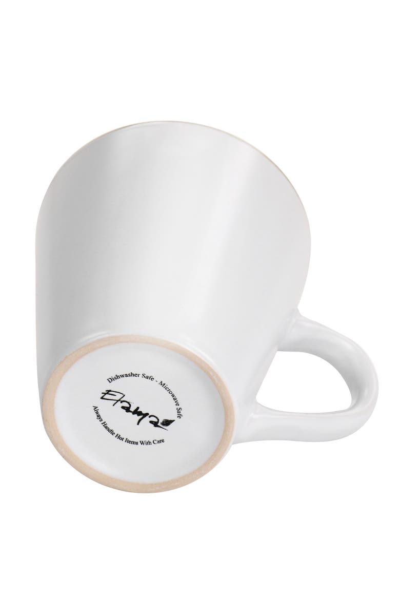 Elama Arthur 6 Piece Stoneware Mug Set, Alternate, color, White