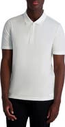 KARL LAGERFELD PARIS Textured Quarter Zip Performance Polo