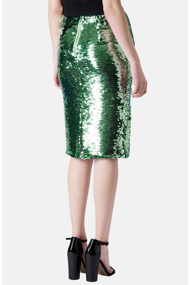 Sequin Pencil Skirt, Alternate, color, MINT
