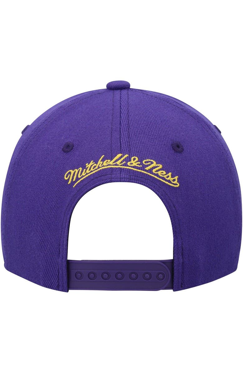 Mitchell & Ness Men's Mitchell & Ness Purple/Gold Los Angeles Lakers MVP Team Two-Tone 2.0 Stretch-Snapback Hat, Alternate, color,