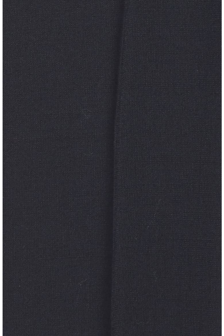 Solid Wool Blend Flat Front Trousers, Alternate, color, BLACK
