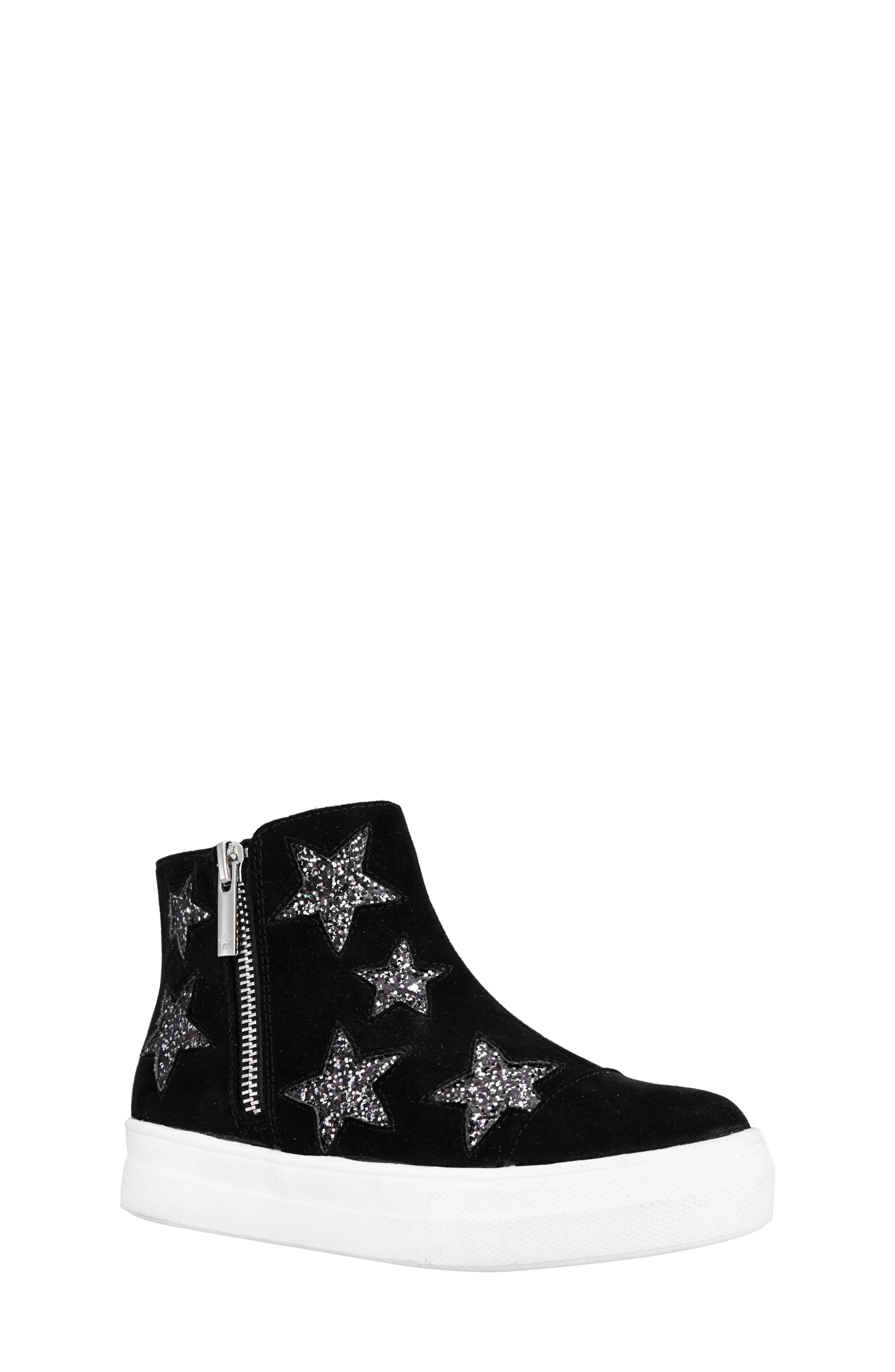 Nina Jacqui Glitter High Top Sneaker, Main, color, 