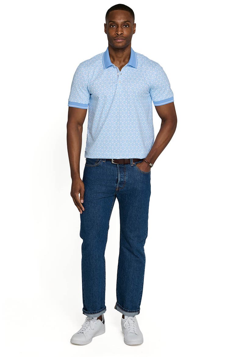 Slim Fit Tennis Ball Polo Short Sleeve Shirt, Alternate, color, FRENCH BLUE