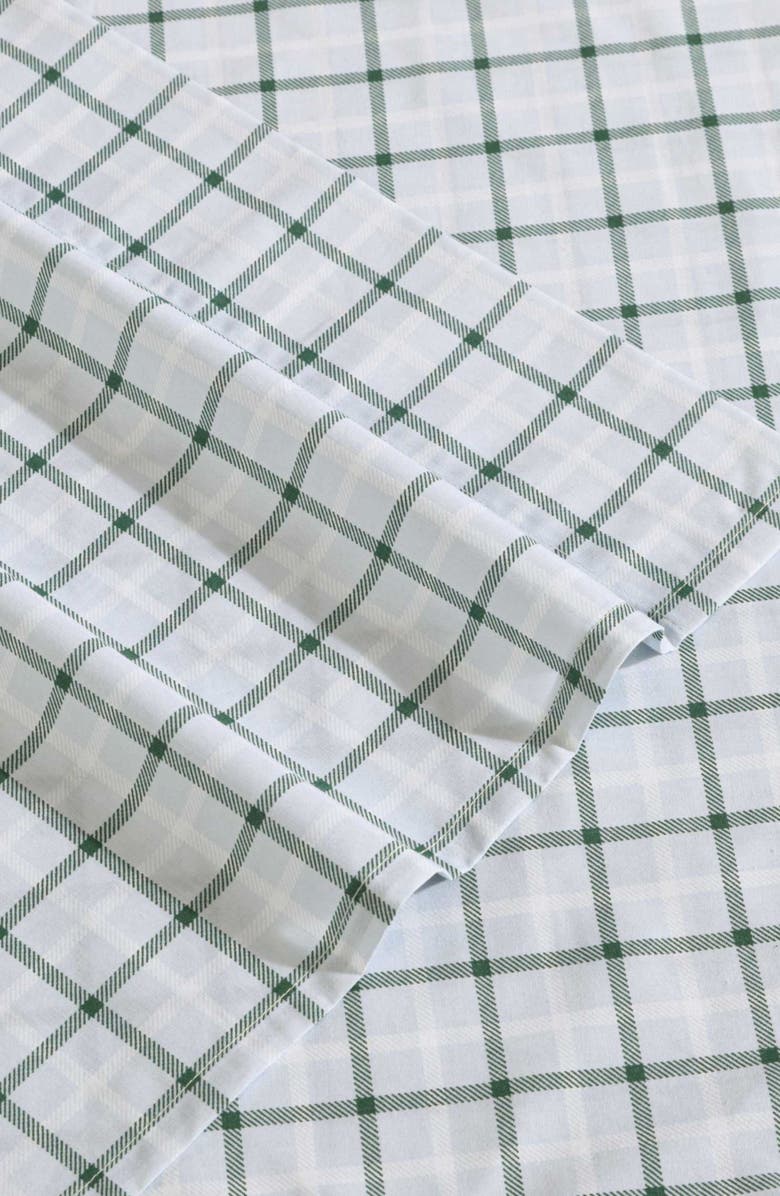Eddie Bauer Classic Tattersall Plaid Sheet Set, Alternate, color, Grey/ White/ Green