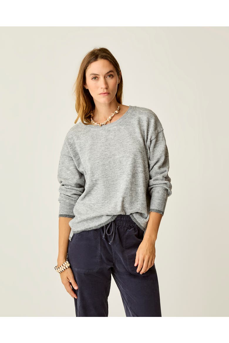 Drue Fuzzy Sweater, Main, color, Grey w. Dark Grey