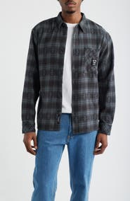 Rip Curl Liquid Trips Flannel Long Sleeve Button-Up Shirt