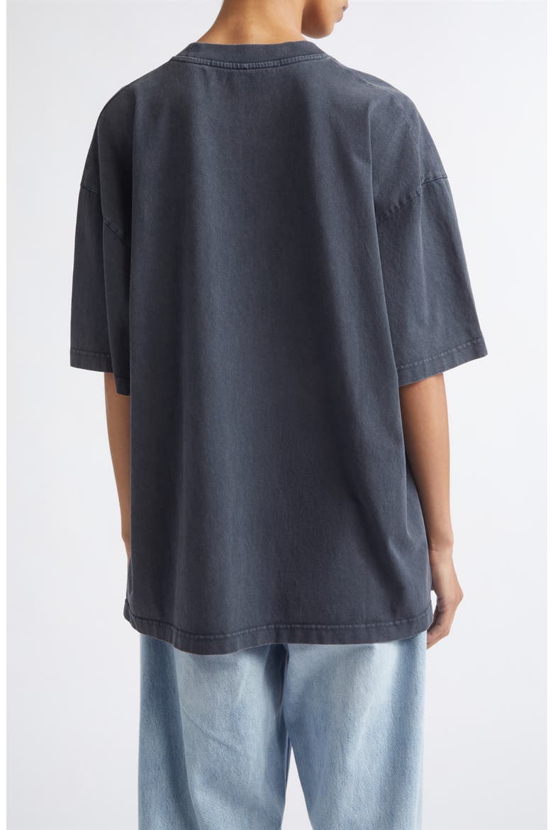 Oversize Crystal Hotfix Logo T-Shirt, Alternate, color, WASHED BLACK