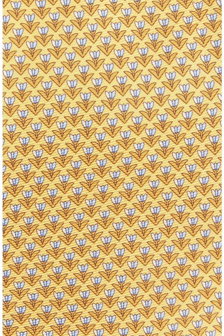 Floral Mulberry Silk Tie, Alternate, color, YELLOW