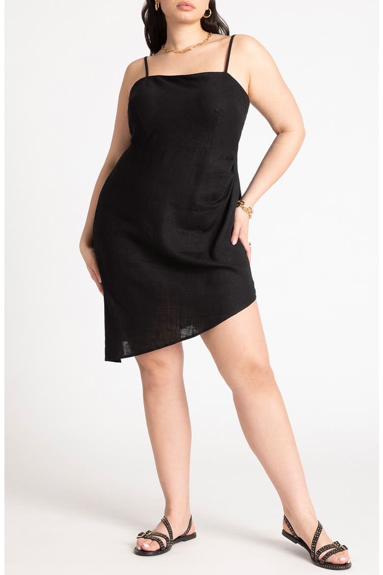 Cowl Back Minidress, Main, color, BLACK