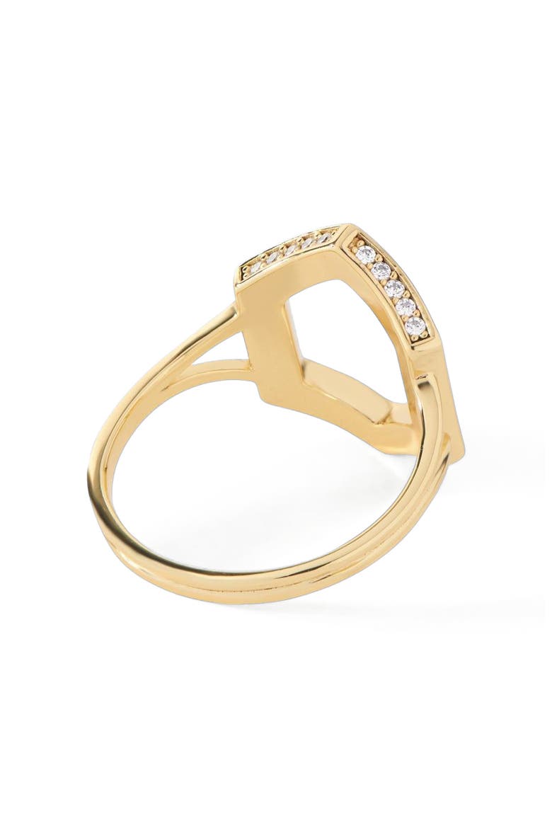 The Donna Ring, Alternate, color, Gold/White CZ