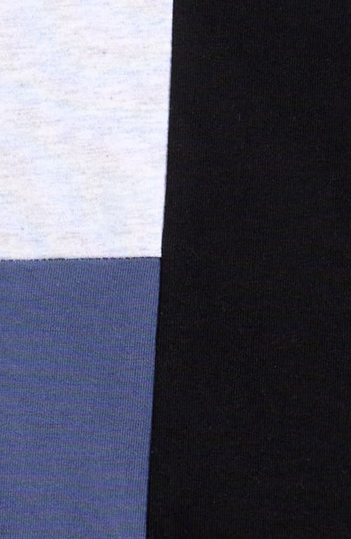 Shop Miles The Label Colorblock Organic Cotton T-shirt & Shorts Set In Dusty Blue