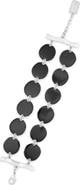 Karine Sultan Black Enamel Coin Bracelet
