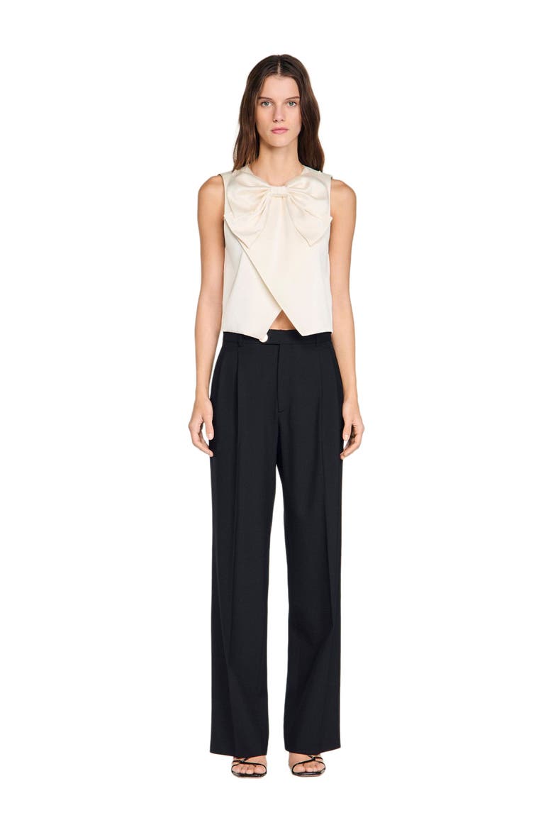 Wool suit trousers, Alternate, color, Black