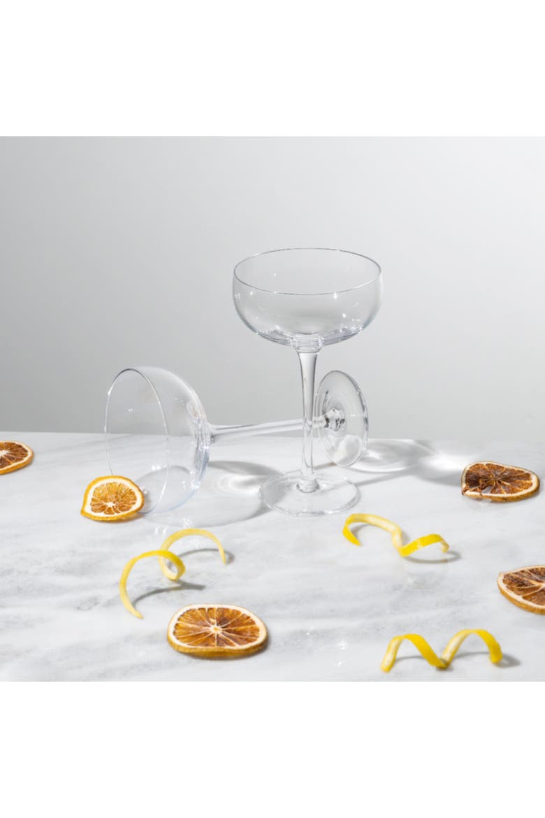 Classic Coupe Glasses, Alternate, color, Clear
