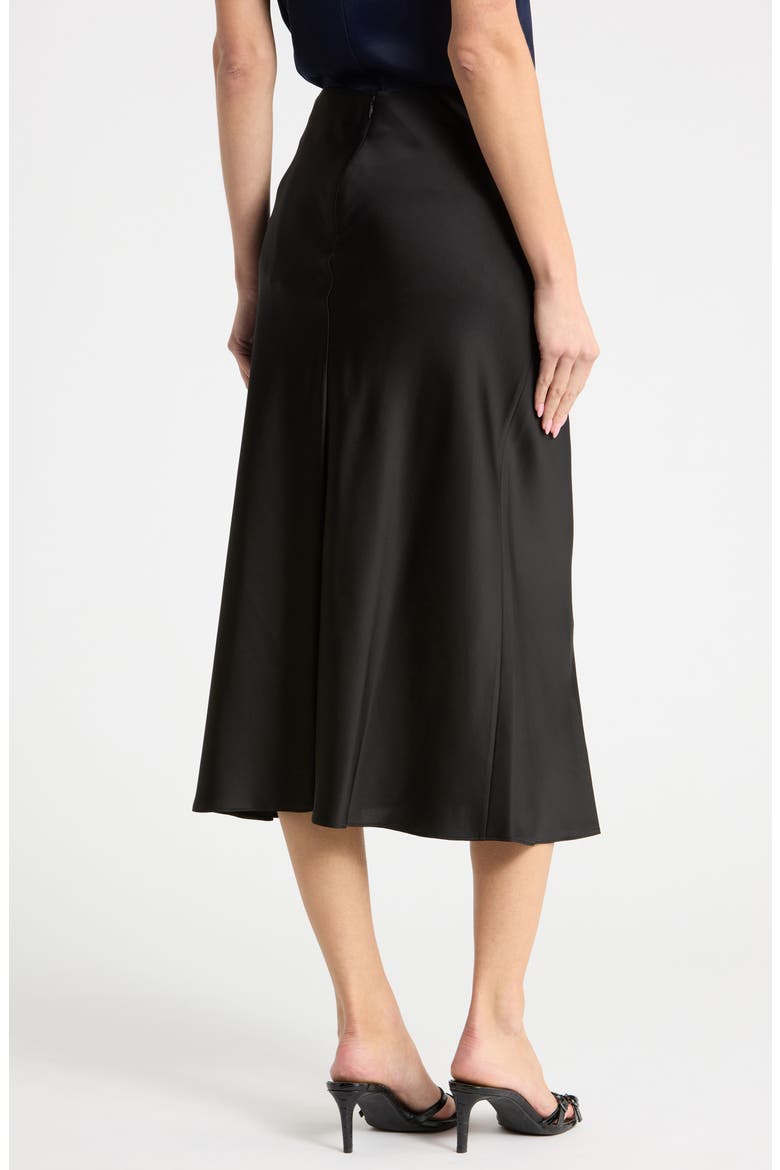Blaine Ruffle Satin Maxi Skirt, Alternate, color, BLACK