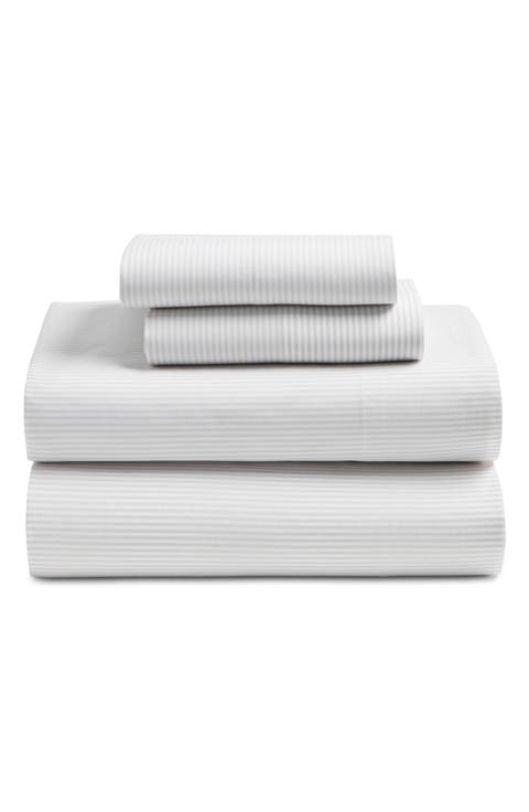 Stripe Cotton Percale Sheet Set