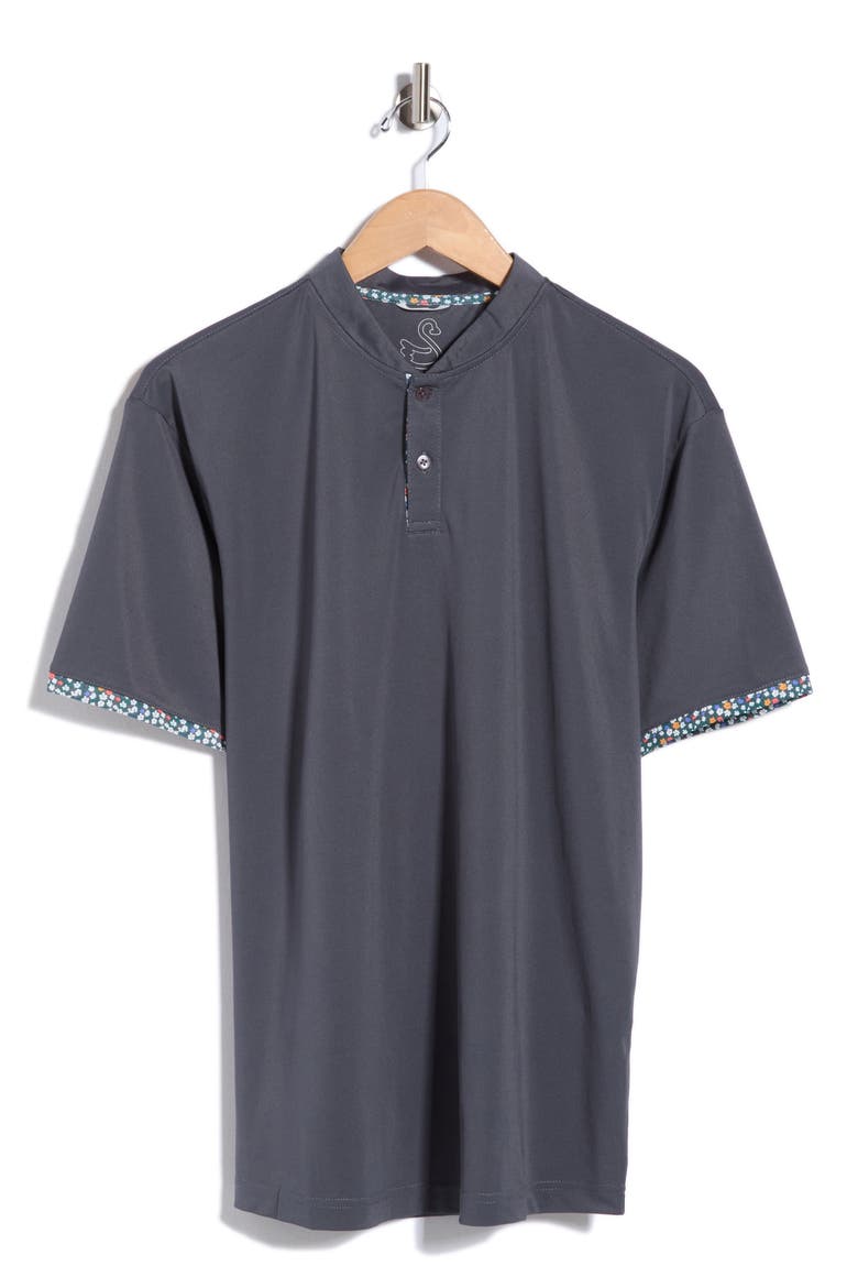 Heath Performance Stand Collar Polo, Main, color, GRAPHITE