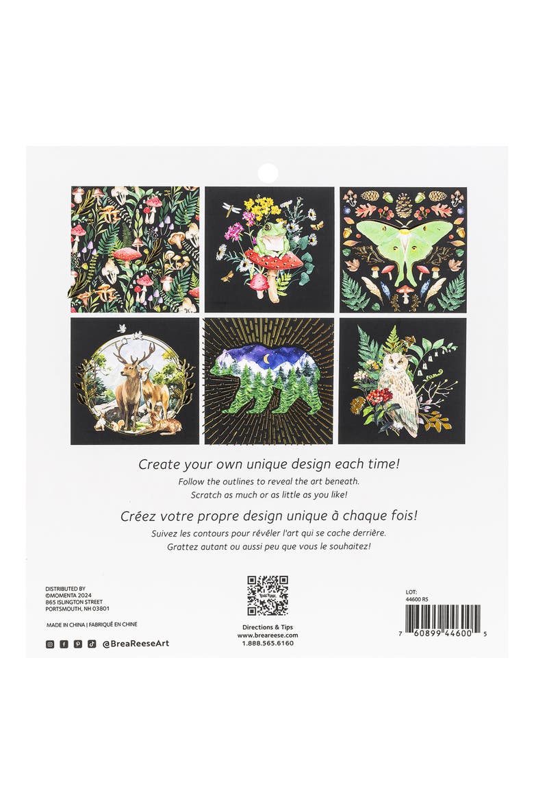 Nature Scratch Art Paper Pad 12 Designs, 8X8, Alternate, color, Multicolored
