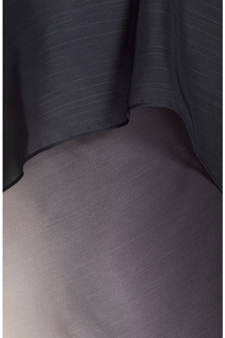 One-Shoulder Dress with Drape Detail, Alternate, color, BLACK BONE