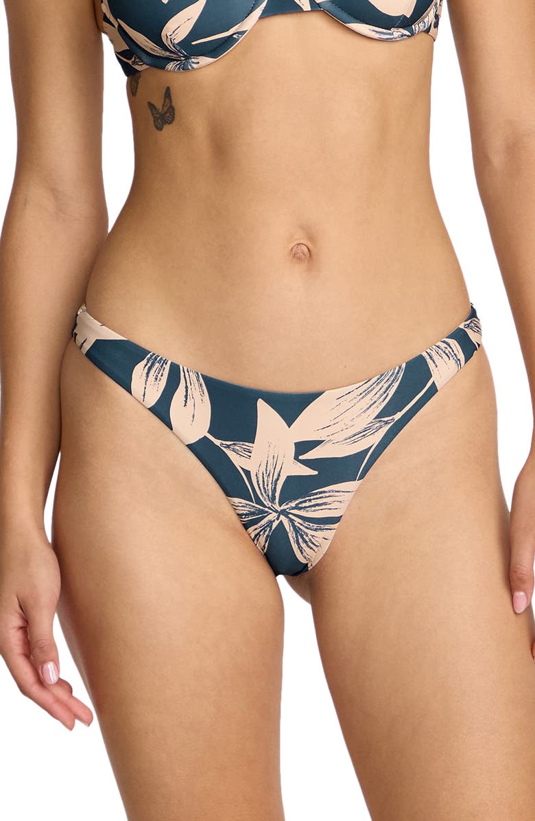 Volcom Bloom Tiny Cheekini Bikini Bottoms, Main, color, Harbor Blu