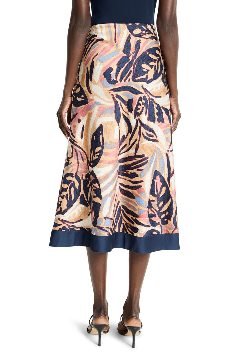 Terracotta Garden Cotton Midi Skirt, Alternate, color, NEUTRAL MULTI