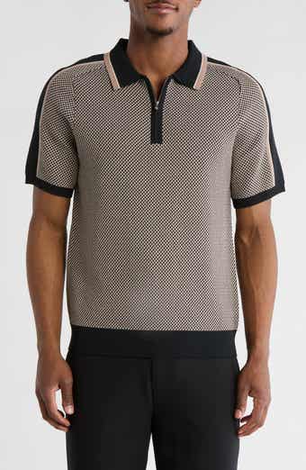Elie Tahari Geometric Jacquard Polo Shirt