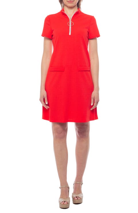 Pull Zipper A-Line Dress