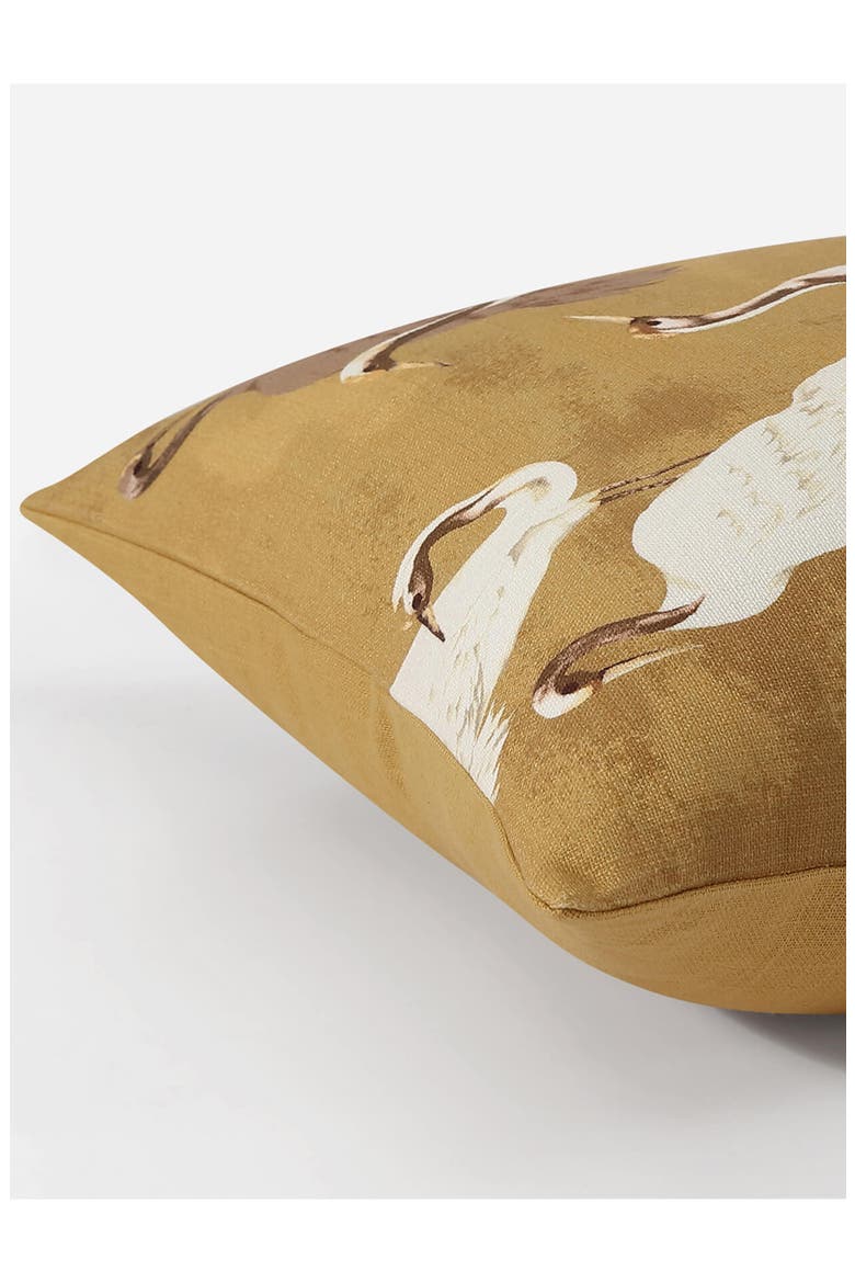 Golden Crane Accent Pillow, Alternate, color, GOLD