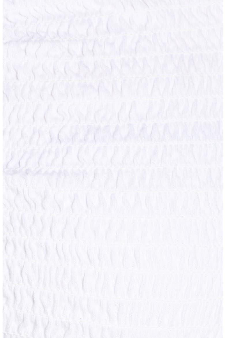 Smocked Off The Shoulder Top, Alternate, color, WHITE