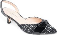 patricia green Paris Bow Slingback Pointed Toe Kitten Heel Pump