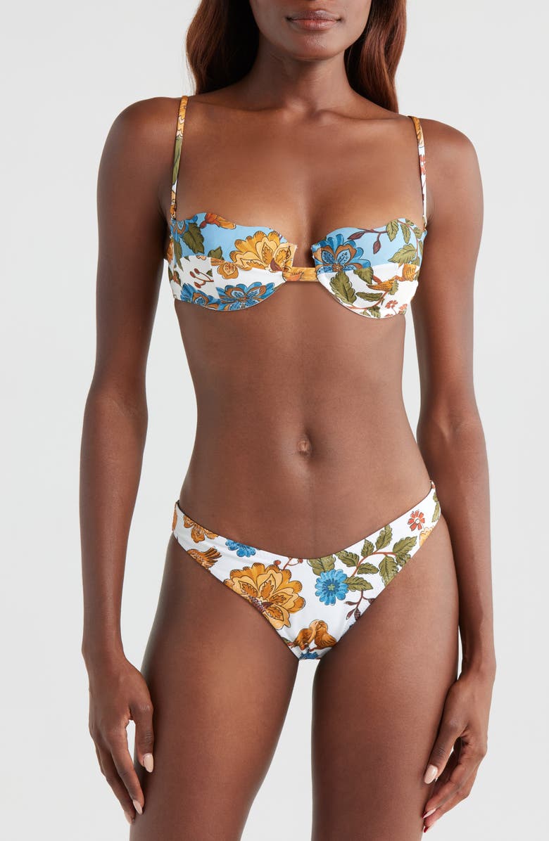 FARM Rio Garden Scarf Underwire Bikini Top, Alternate, color, 