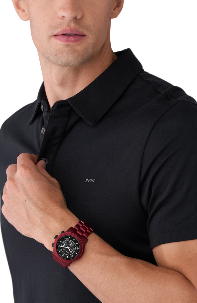 Michael Kors Runway Chronograph Quartz Stainless Steel Bracelet Watch, 45mm, Alternate, color,