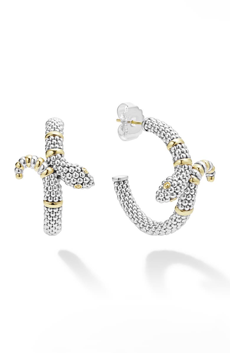LAGOS Rare Wonders - Serpent Hoop Earrings, Main, color, 