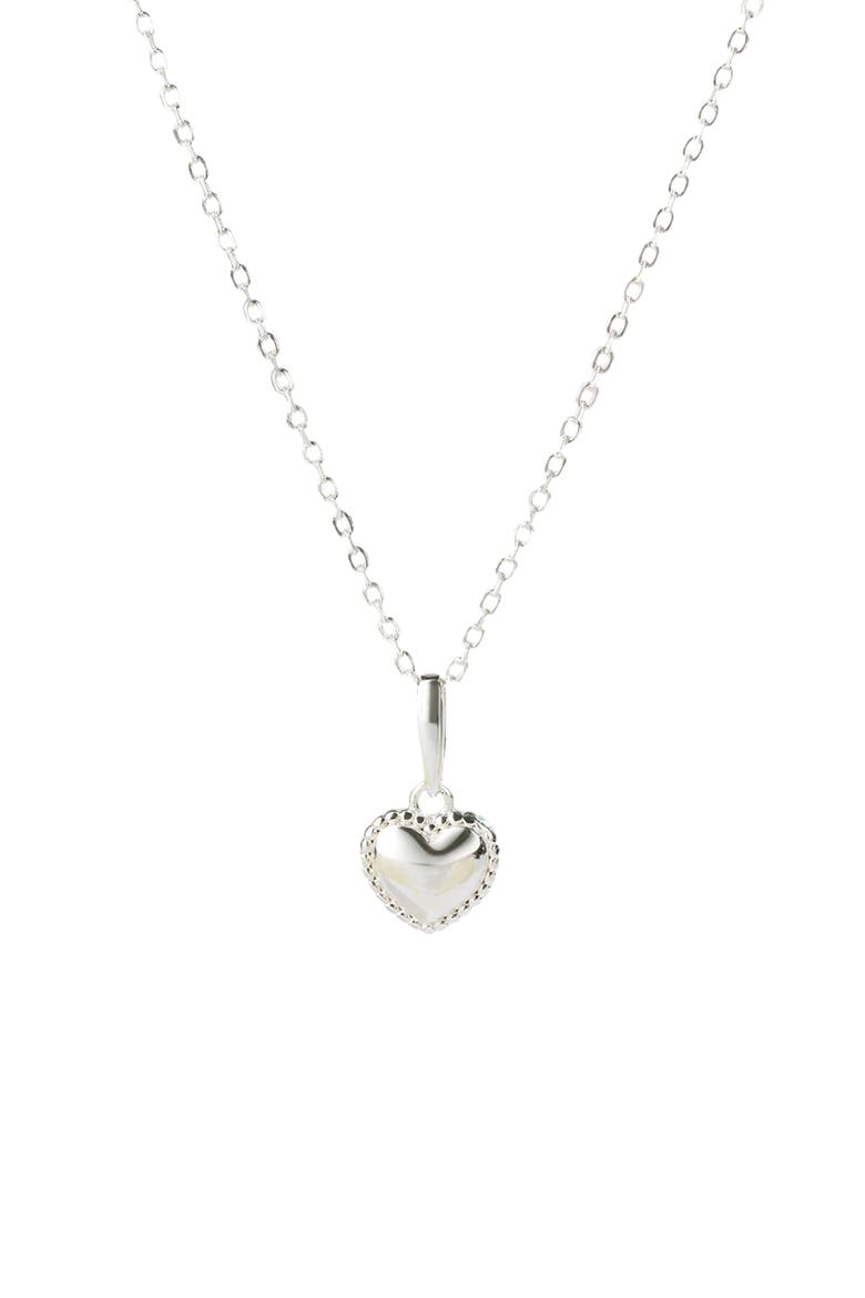 Dainty Sterling Silver Heart Pendant Necklace, Main, color, Silver