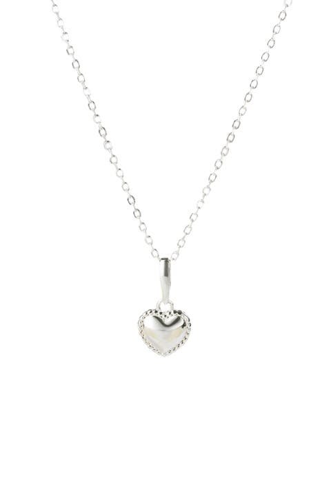 Dainty Sterling Silver Heart Pendant Necklace
