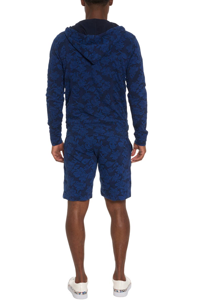 Robert Graham Nielsen Floral Jacquard Zip Hoodie, Alternate, color, 