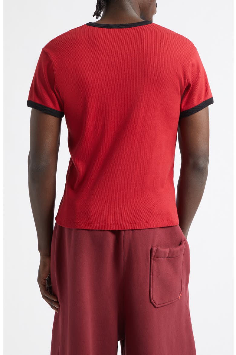 Bruce Lee Rib Cotton Ringer T-Shirt, Alternate, color, CHILLI