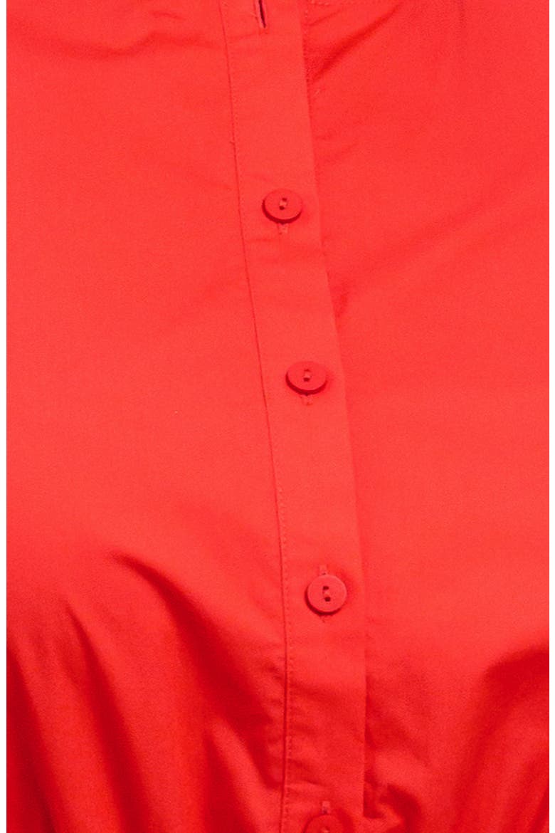 Solid Ruffle Short Sleeve Tiered Cotton Dress, Alternate, color, ORANGE RED