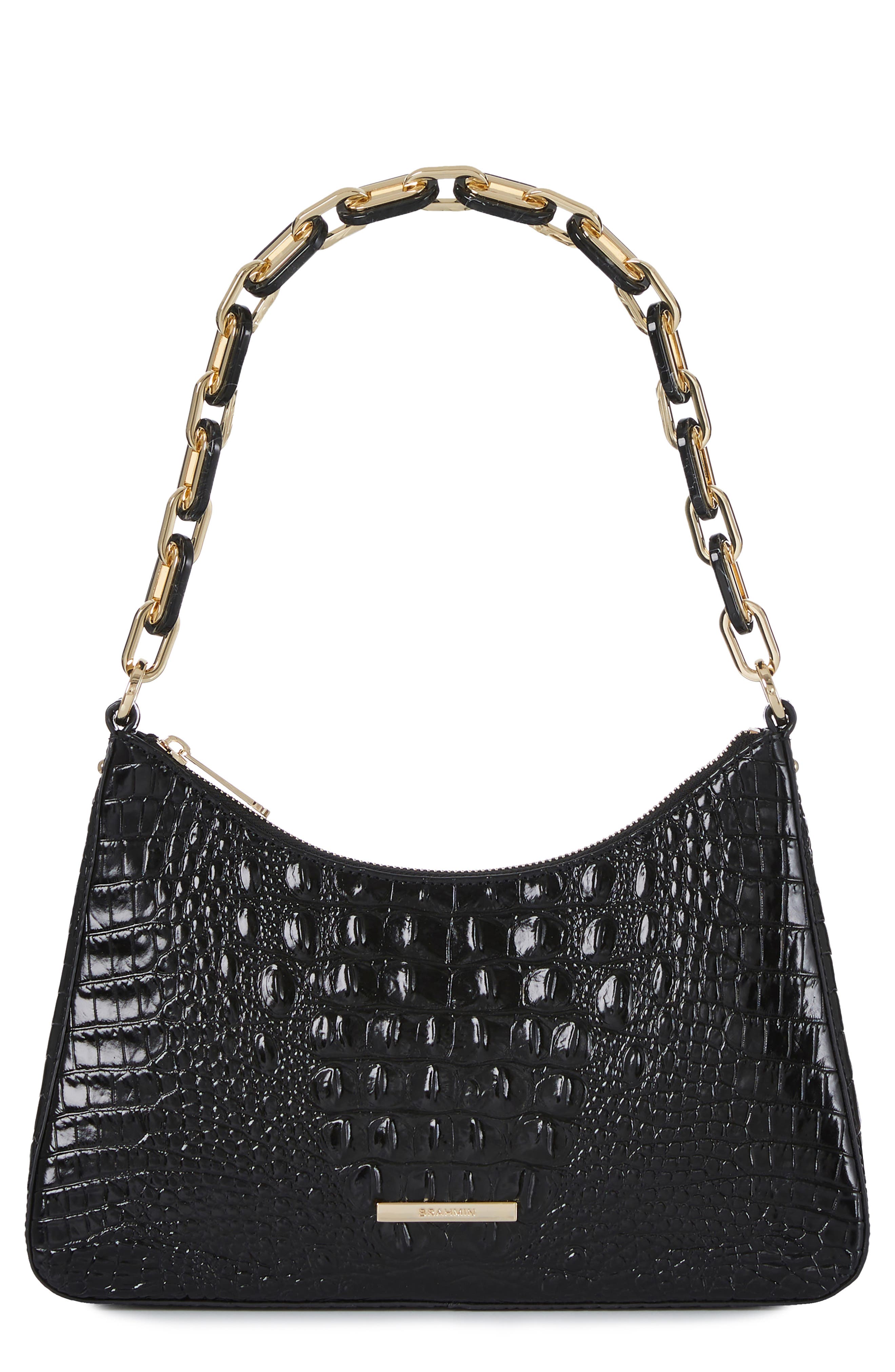 Brahmin Mod Esme Croc Embossed Shoulder Bag, Main, color, 