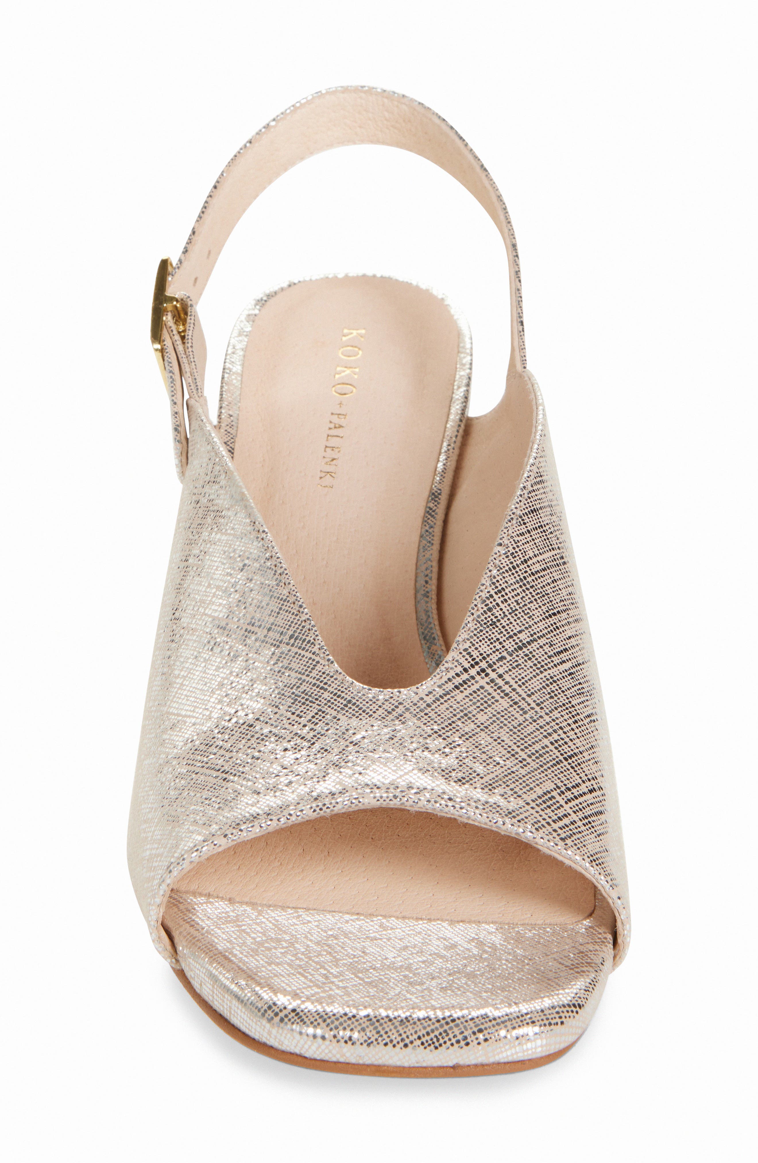 KOKO + PALENKI Polina Slingback Sandal, Alternate, color, Bronze Metallic Buff