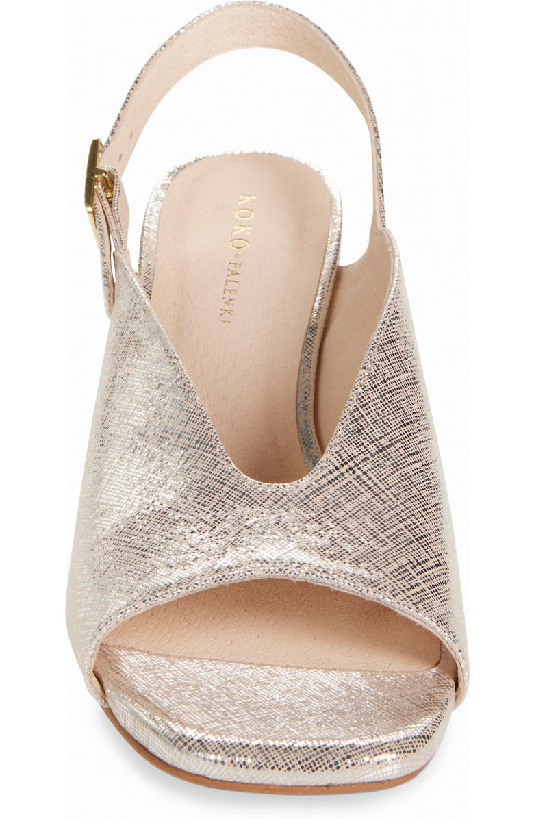 KOKO + PALENKI Polina Slingback Sandal, Alternate, color, Bronze Metallic Buff