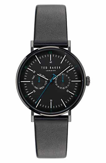 Ted Baker London Timeless RSST Leather Strap Watch, 41mm