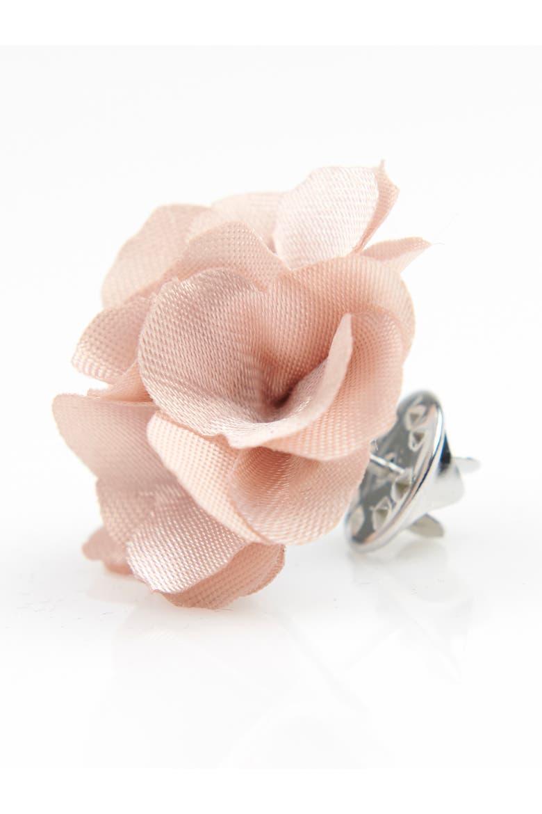 Men's Flower Lapel Pin, Alternate, color, PALE BLUSH