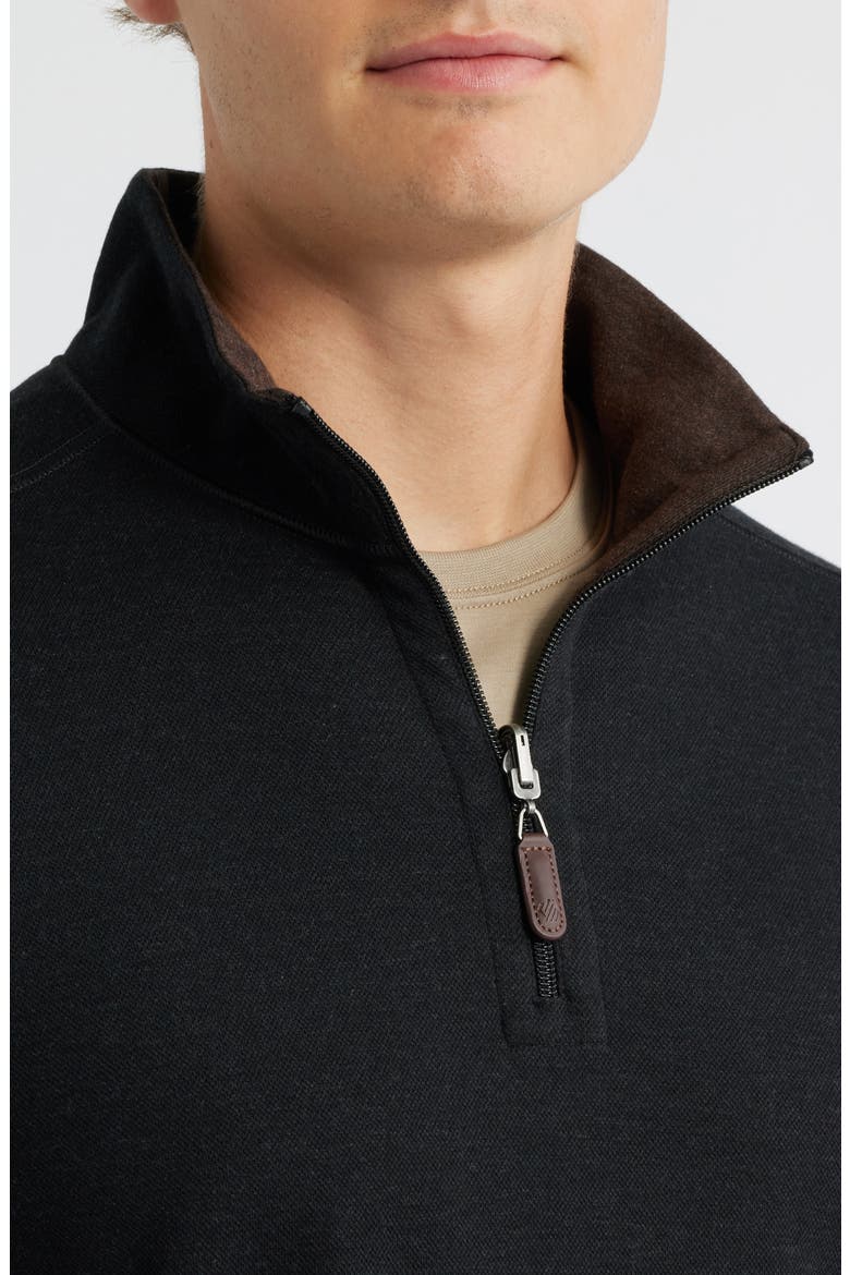 Icon Reversible Quarter Zip, Alternate, color, CHARCOAL/ BROWN