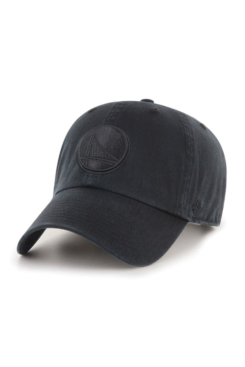 Men's '47  Golden State Warriors Black on Black Clean Up Adjustable Hat, Main, color, Black