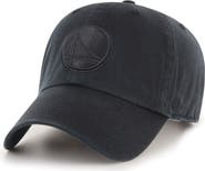 '47 Men's '47  Golden State Warriors Black on Black Clean Up Adjustable Hat